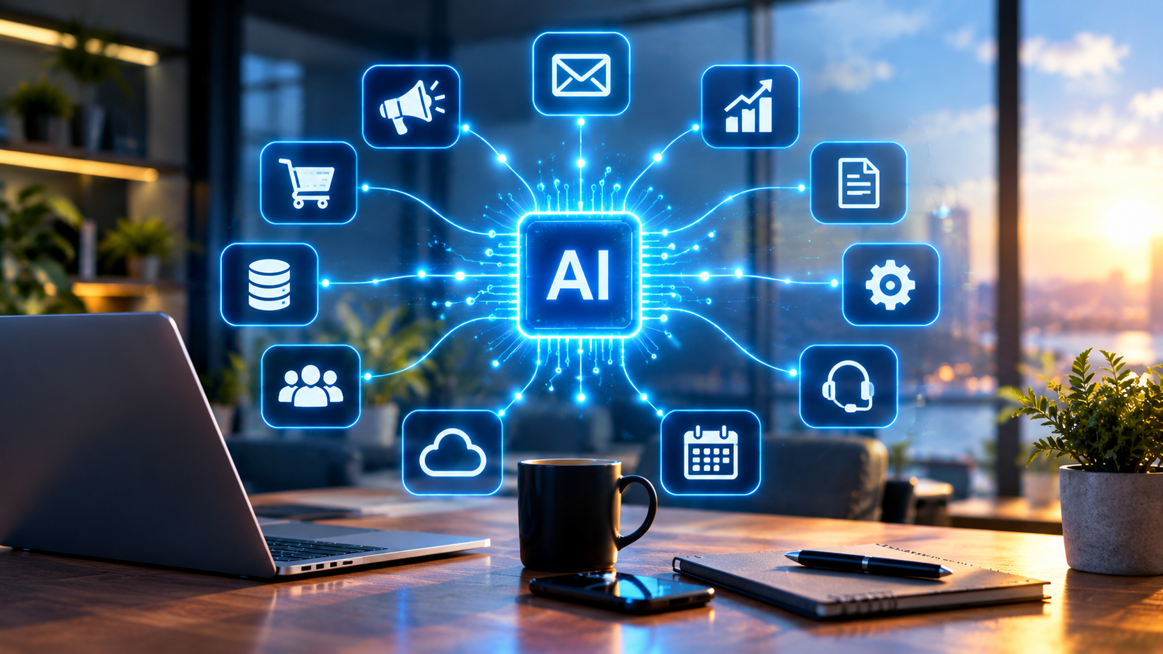 Business systems connected through automation
