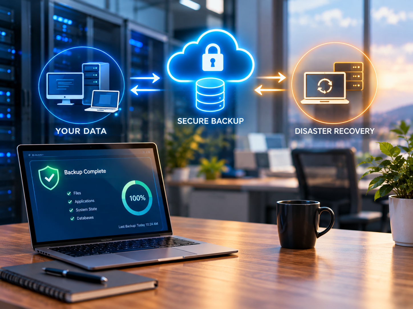 On site and cloud backup with verified recovery
